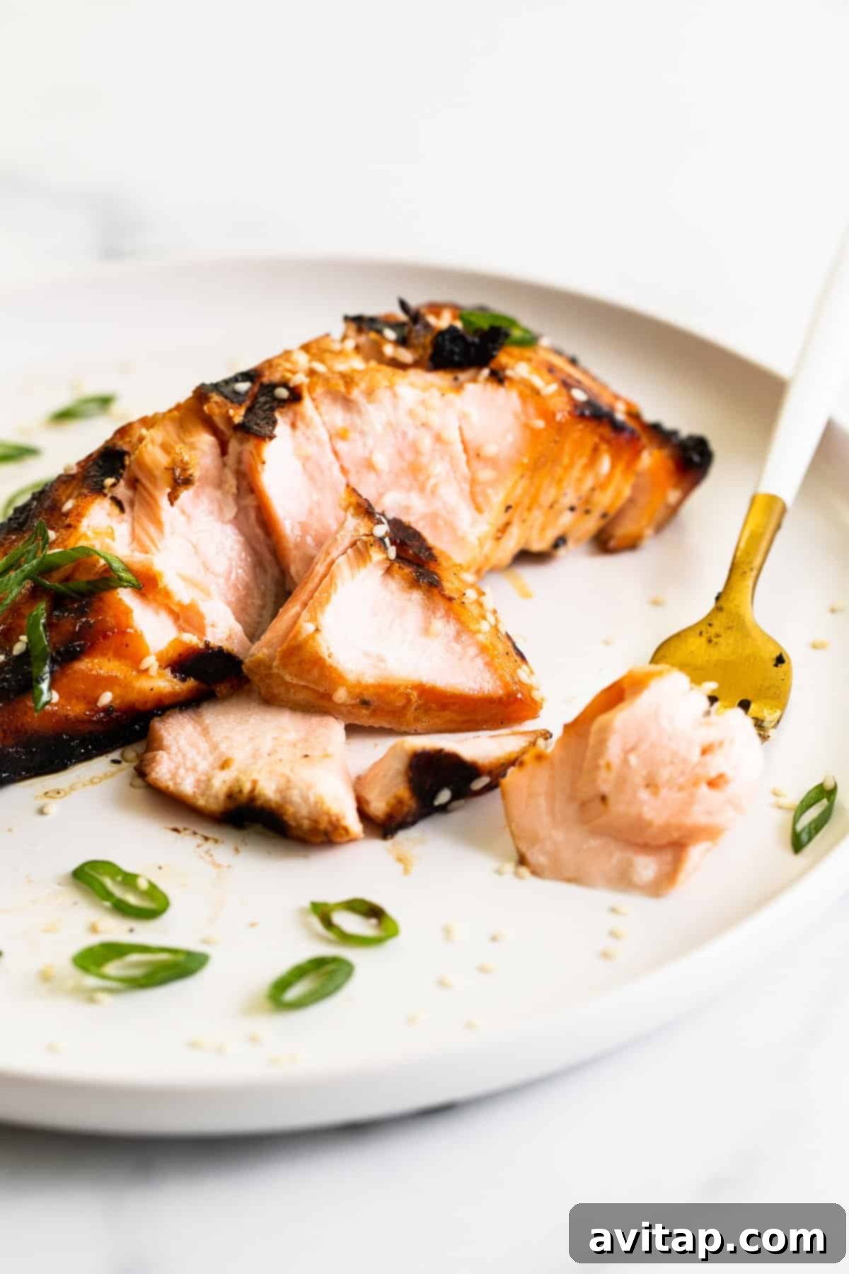 salmon on plate.