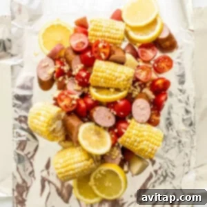 Raw ingredients in foil.