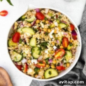 Zesty Black Bean Couscous 3 A colorful Mediterranean couscous salad with fresh vegetables.
