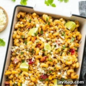 A vibrant Mexican Street Corn Pasta Salad in a large bowl, ready to be served.