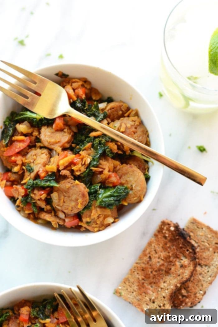 For breakfast, lunch, or dinner, this sweet potato kale hash is a satisfying meal packed with tons of veggies and protein!