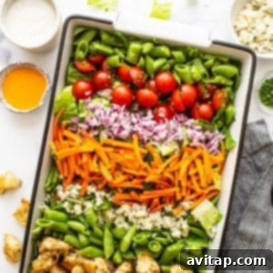 Ultimate garden salad, ready for dressing.