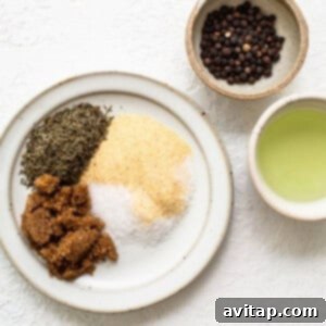 Tender Instant Pot Whole Chicken 4 A plate of mixed spices for the chicken rub.