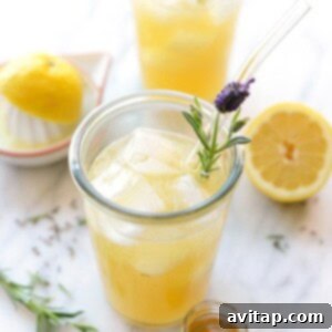 A refreshing blend of lavender and lemon, adorned with slices of tangy lemons.