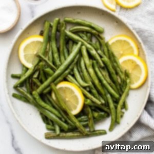Green beans in a serving dish.
