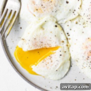 Over easy eggs ready to be served.