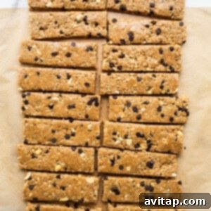 Chocolate chip granola bars on a baking sheet.
