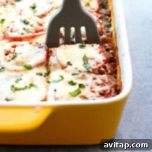 A delicious quinoa casserole in a baking dish, perfectly cooked.