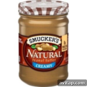 A jar of our favorite drippy natural peanut butter, perfect for this recipe.