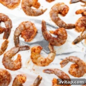 Broiled Shrimp in Minutes 4 Shrimp on a sheet of aluminum foil.