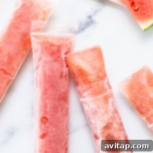 Delicious watermelon wine pops ready to be enjoyed on a warm summer day.