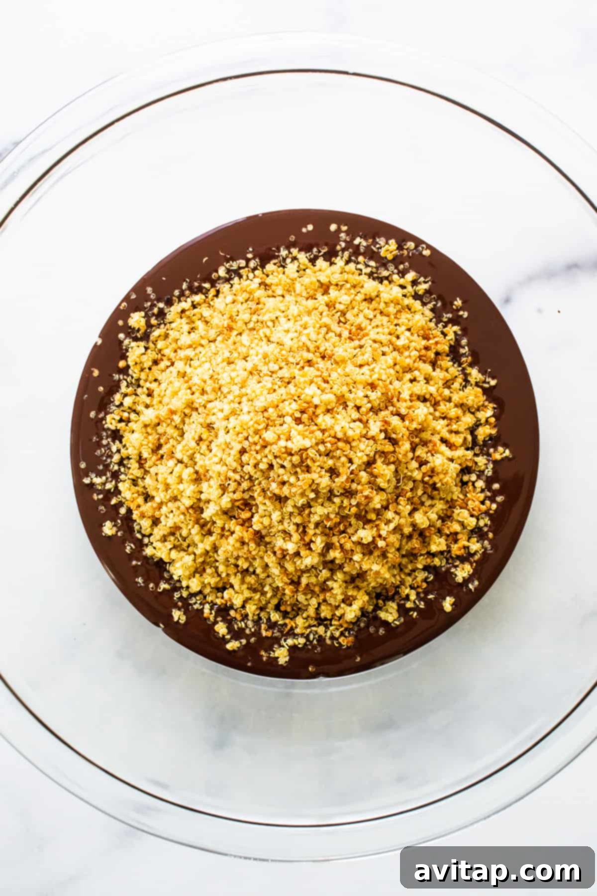 A plate of chocolate quinoa crisps ready to be enjoyed.