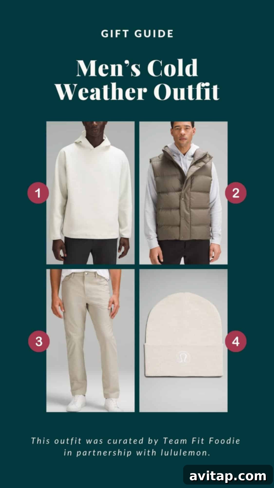 2023 Lululemon Holiday Gifting Edit 13 Men's cold weather outfit gift guide.