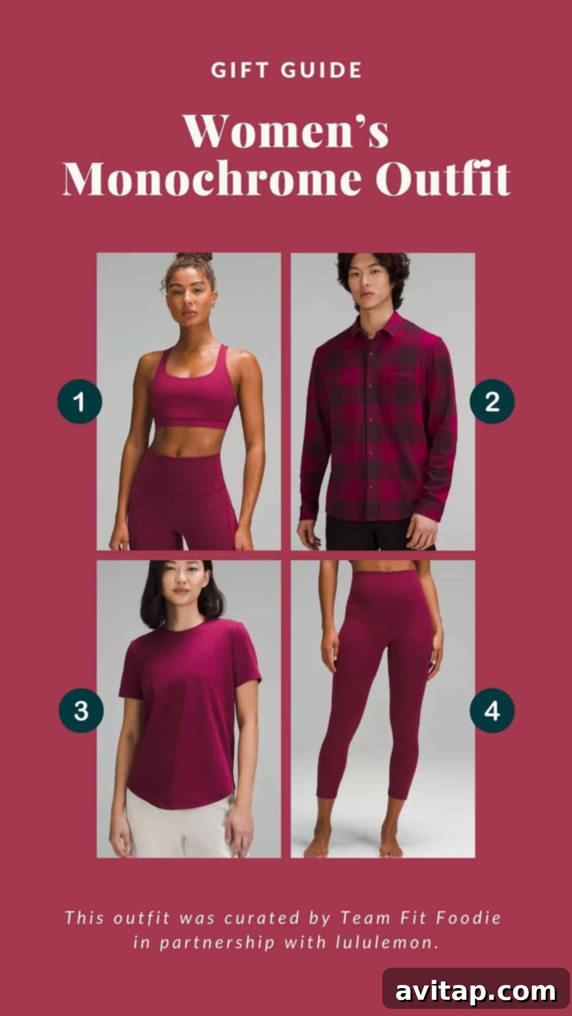 2023 Lululemon Holiday Gifting Edit 10 Women's monochrome outfit gift guide.