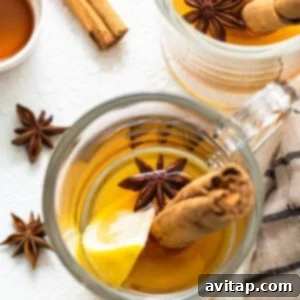 A cup of mulled wine being prepared with cinnamon sticks and star anise as garnishes.