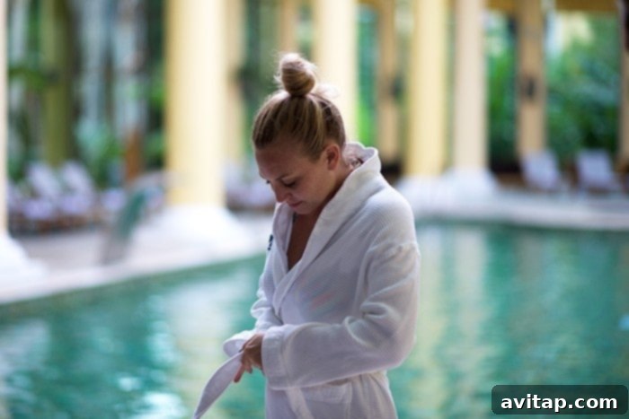 A tranquil hot tub area at the luxurious spa, perfect for unwinding.