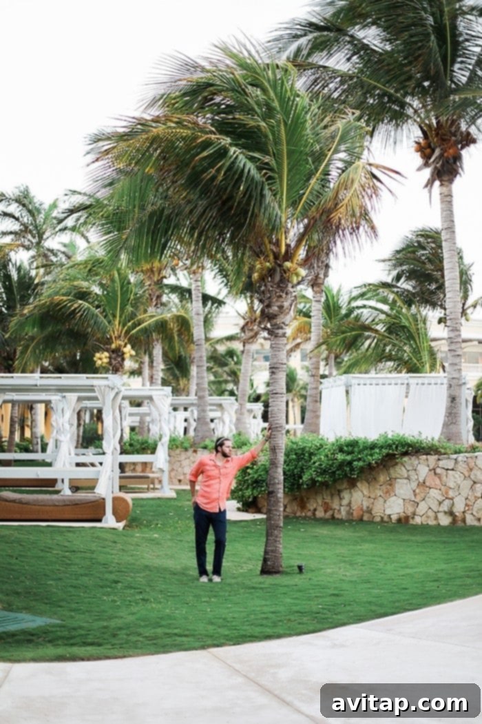 Exploring the lush tropical gardens of Iberostar Grand Hotel Paraíso.