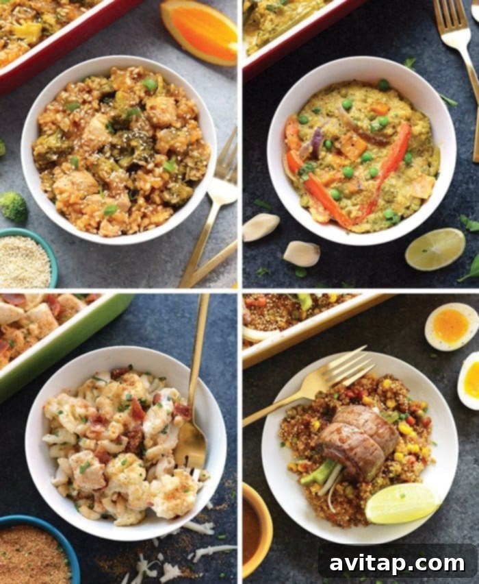 A golden-brown healthy casserole dish, freshly baked and garnished, ready to be served.