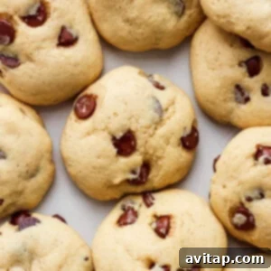 A charming group of cottage cheese chocolate chip cookies arranged on a white surface.