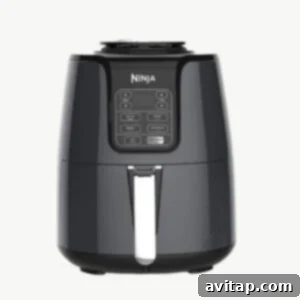 ninja air fryer on white background.