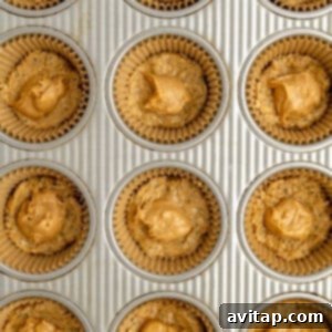 Muffin tray with paper liners, each containing a neatly pressed base of unbaked cookie dough, ready for the next layer.