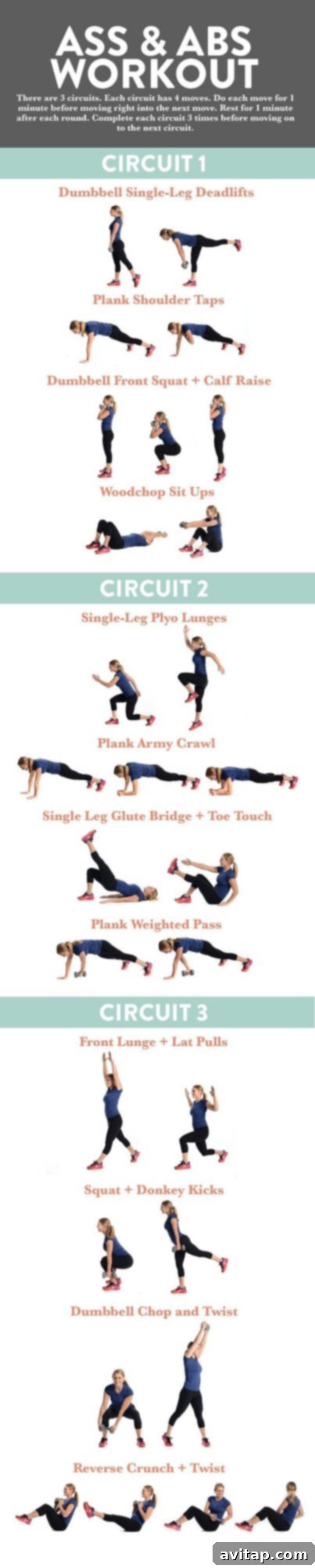 Dynamic 45-Minute Ass and Abs workout combining strength and plyometrics for core and glutes