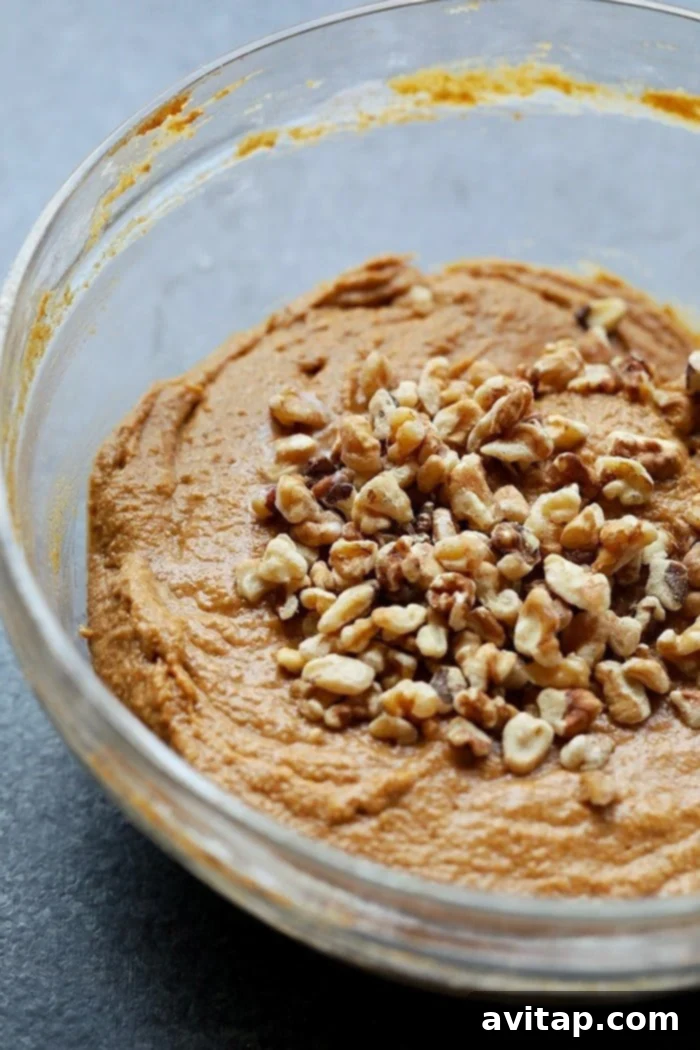 Pumpkin batter in a bowl