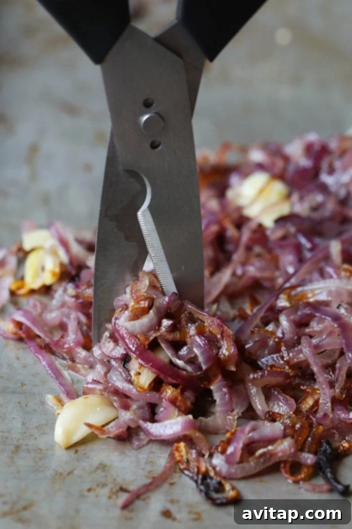 Oven Caramelized Onions 8 Serving suggestion: Caramelized onions on a slice of rustic bread with herbs