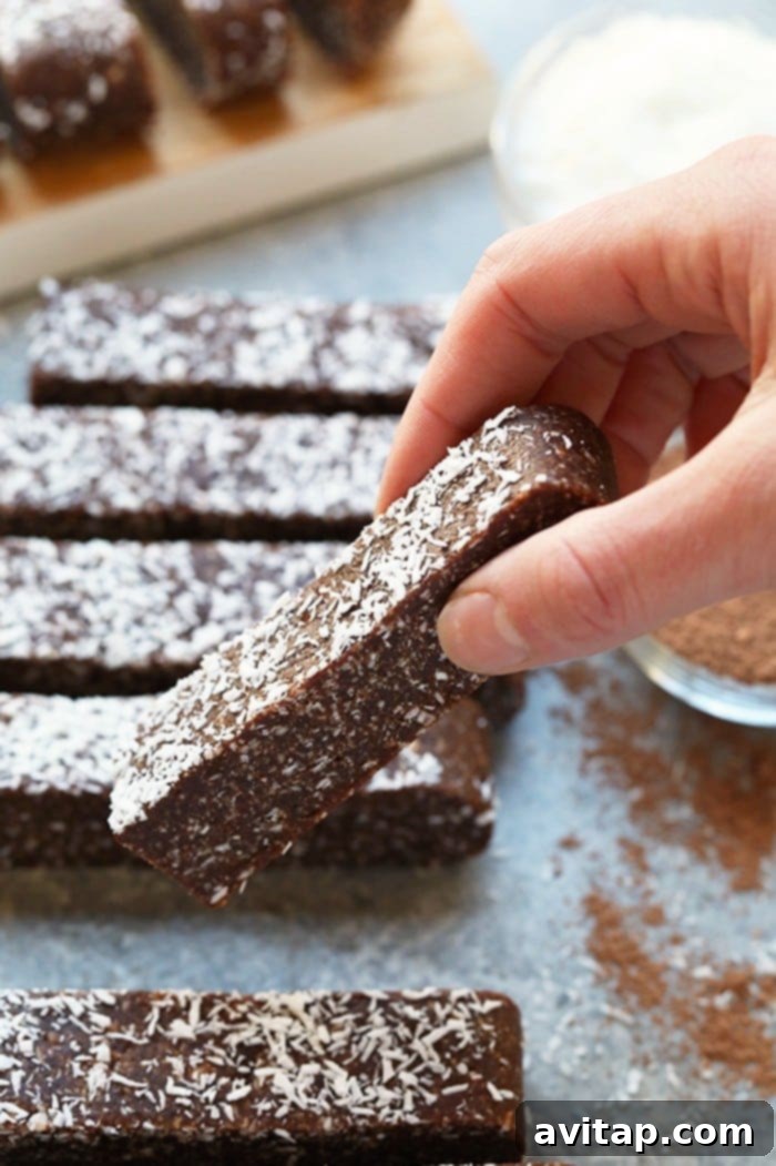 Delicious No-Bake Chocolate Coconut Date Bars, a healthy and naturally sweetened snack perfect for satisfying sweet cravings and boosting energy.