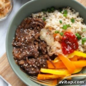 Instant Pot Korean Beef Bowl with Vegetables.
