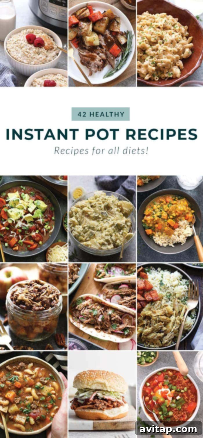 Collection of healthy Instant Pot recipes