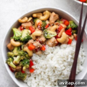 Delicious Instant Pot cashew chicken with rice