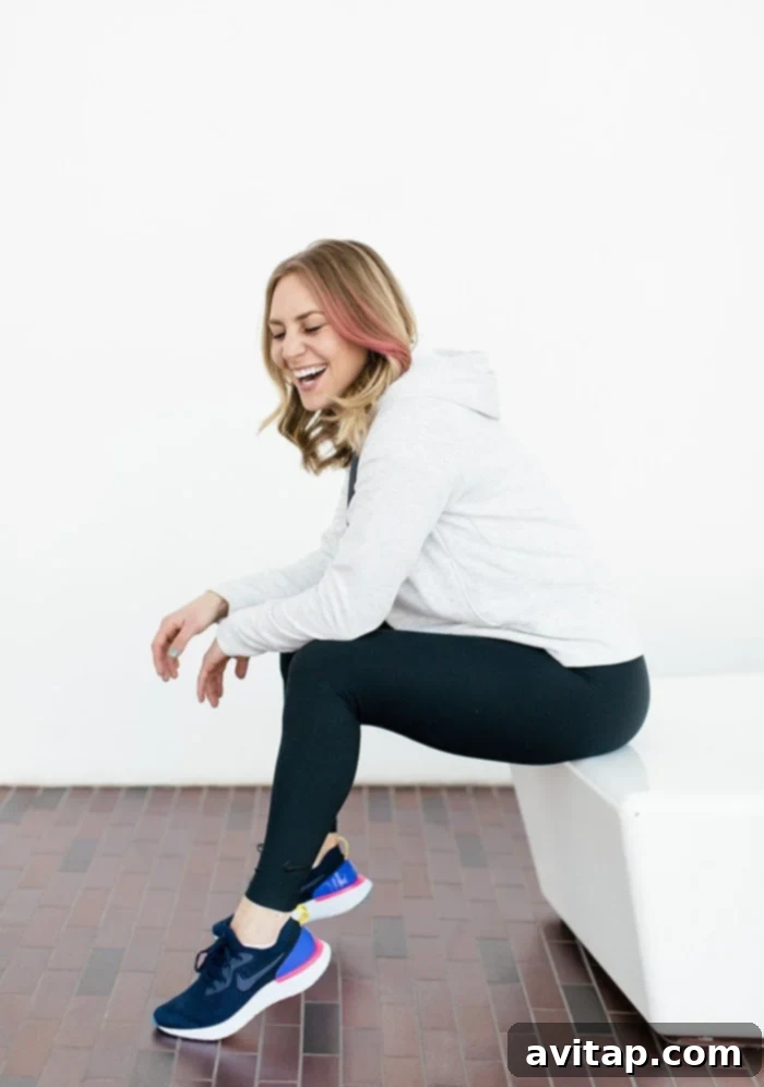 Gym, Partner, and Nike Epic React: A Personal Reflection 4 A profile shot of a woman in activewear and Nike Epic React shoes, highlighting the shoe's aesthetic appeal.