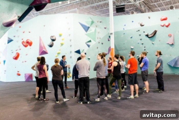 The vibrant and welcoming climbing walls of Minneapolis Bouldering Project, set to host the Bloodys and Bouldering event.