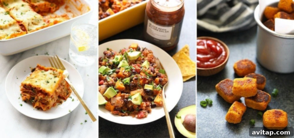 Sweet Potatoes for Every Meal: Over 50 Recipes Assortment of different sweet potato meals including bowls, fries, and baked varieties, showcasing their versatility.