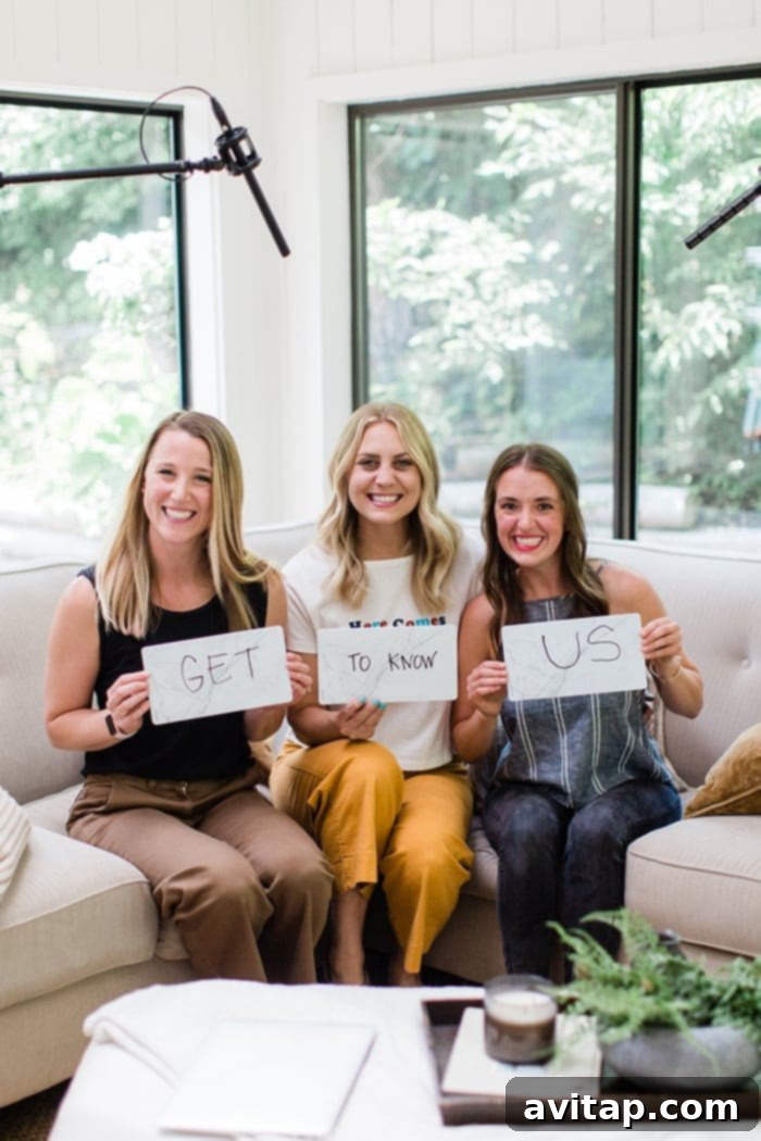 Watch this get to know you video to learn a little bit more about Lee, Linley, and Emily from the food and lifestyle blog, Fit Foodie Finds! Emily, Lee, Linley posing happily together, representing the Fit Foodie Finds team.