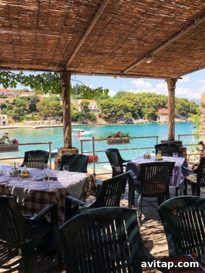 Croatia's Azure Coastline: A Paradise Unveiled A stunning view of the azure waters and dramatic coastline of Croatia