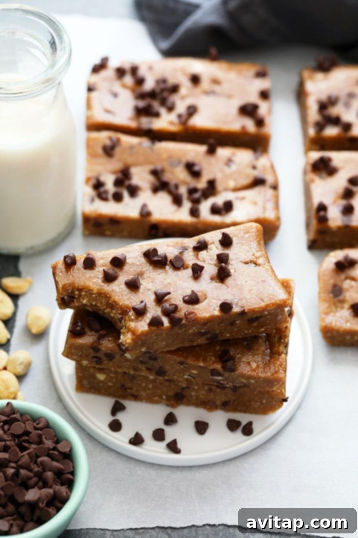 Homemade Peanut Butter Chocolate Chip Larabars, a vegan and gluten-free snack made with just 4 ingredients.
