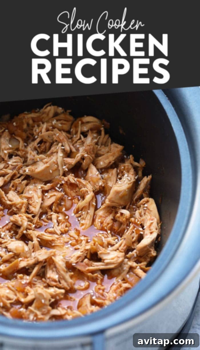 Delicious Slow Cooker Chicken for Easy Meal Prep A comforting image of slow cooker chicken simmering, ready for meal prep.