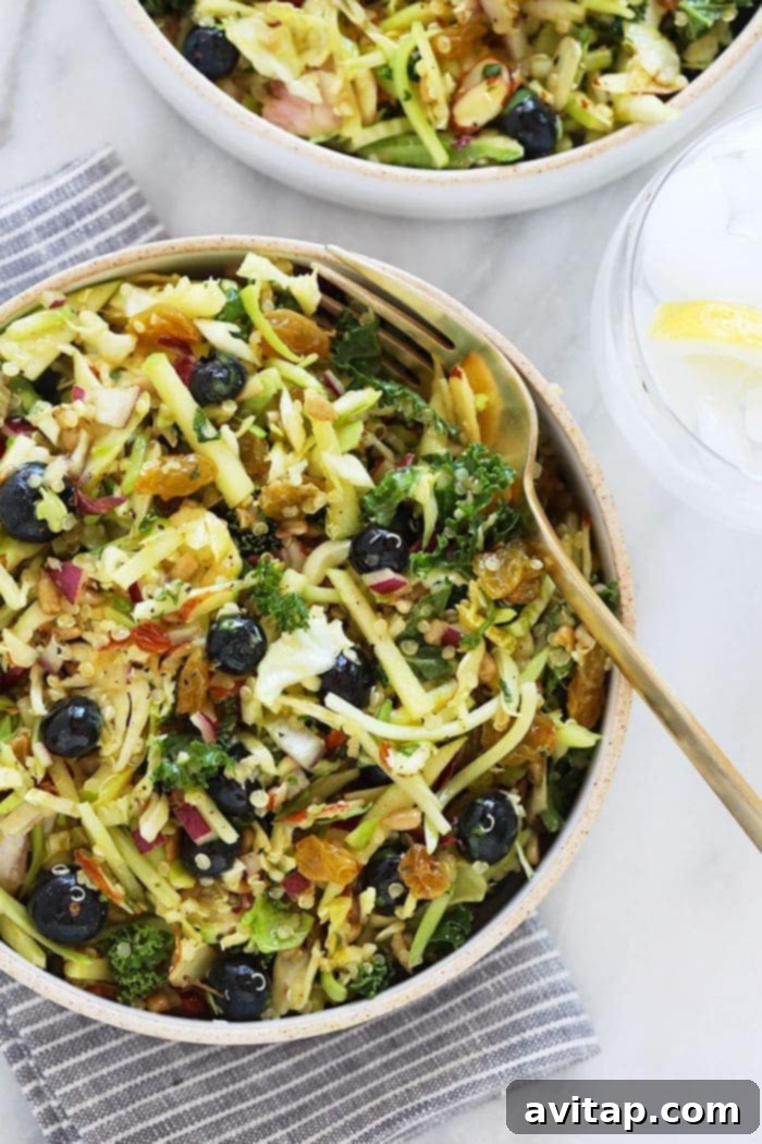 Vibrant Superfood Detox Salad with Brussels Sprouts and Berries