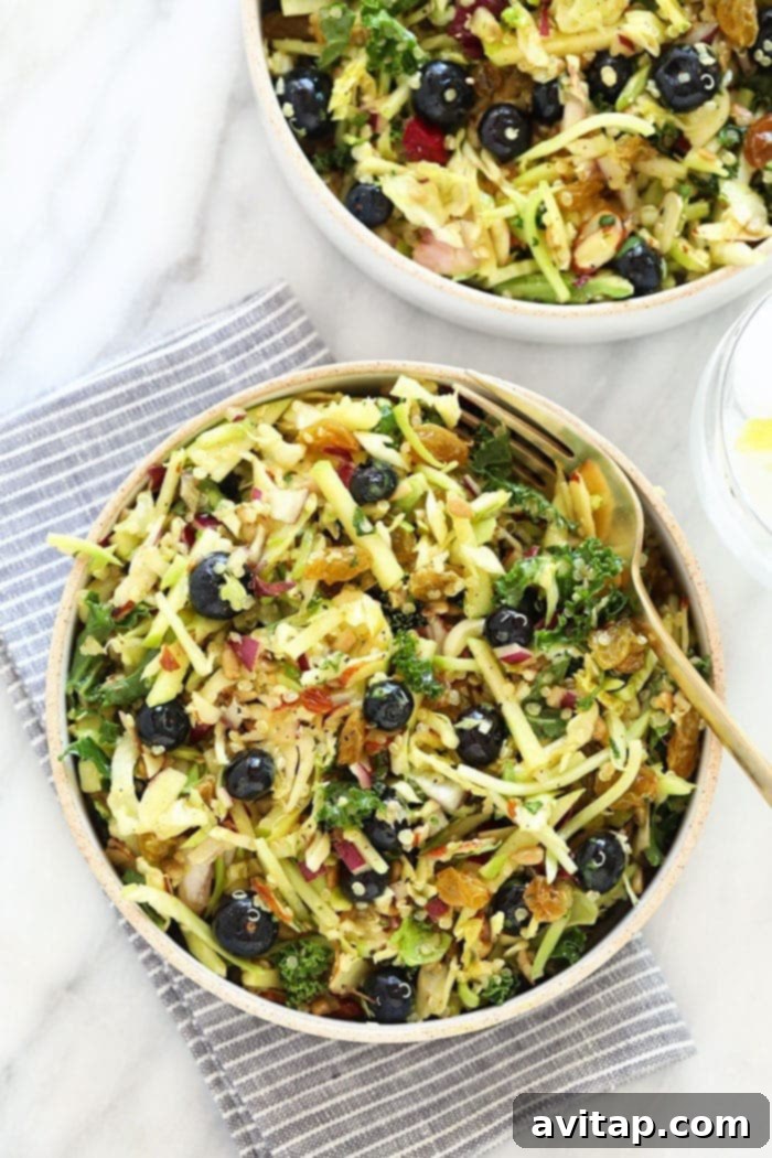 Large Bowl of Brussels Sprout Detox Salad