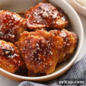 Sticky Honey Garlic Chicken 6 chicken thighs in bowl