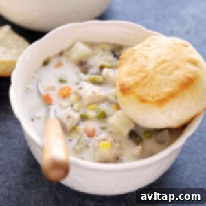 Creamy Slow Cooker Chicken Pot Pie Soup