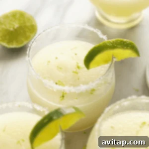 Frozen Margaritas with lime