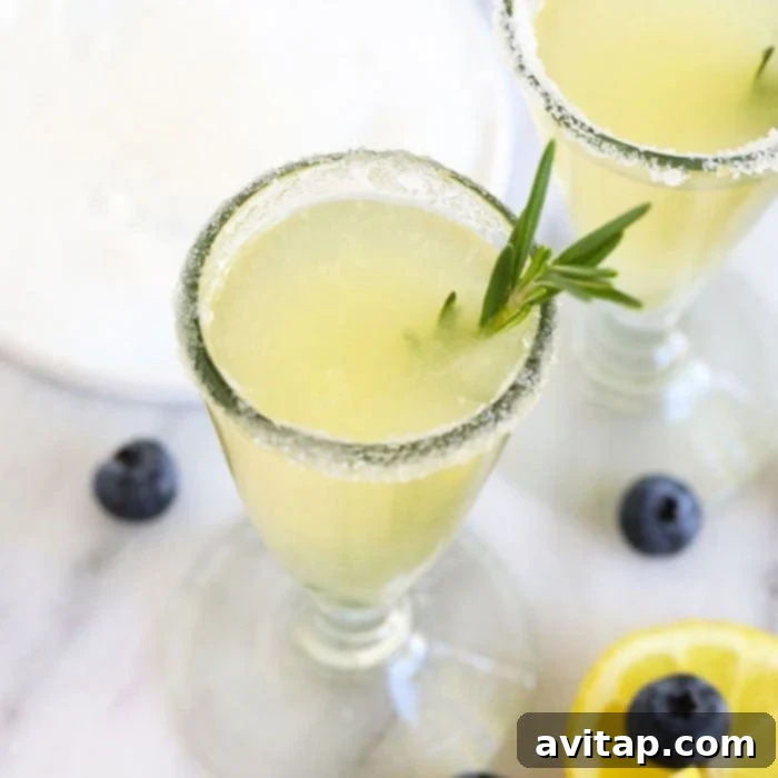 Lemon Drop Martini in a cocktail glass with a sugar rim and lemon twist