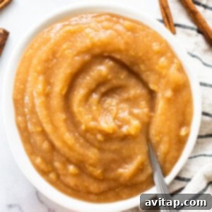 A bowl of apple butter, garnished with cinnamon sticks, showcasing the rich texture of homemade applesauce.