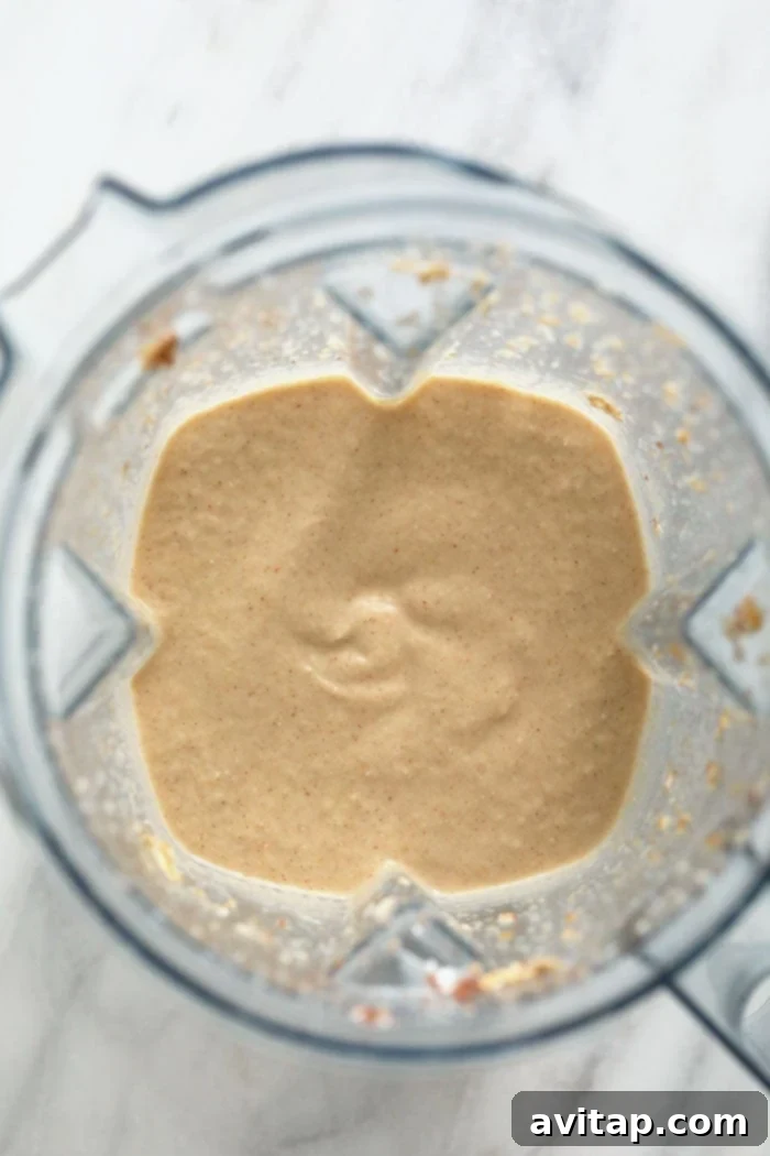 apple smoothie blended in a blender