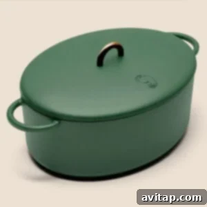 A high-quality Great Jones 'The Dutchess' Dutch oven, an essential tool for one-pot cooking.