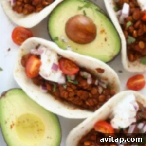Nutritious Instant Pot Lentil Tacos for a quick, vegan, and healthy meal.