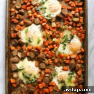 sweet potato hash on baking sheet.